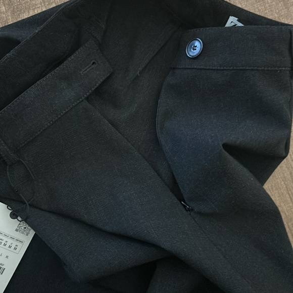 Zara Black Side High Low Midi Skirt Size M NEW - Picture 4 of 14